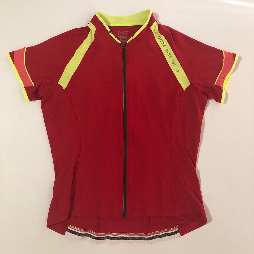 GORE Bike Wear Womens Windstopper Stretch Pockets Shirt Red/Volt Sz 2XL